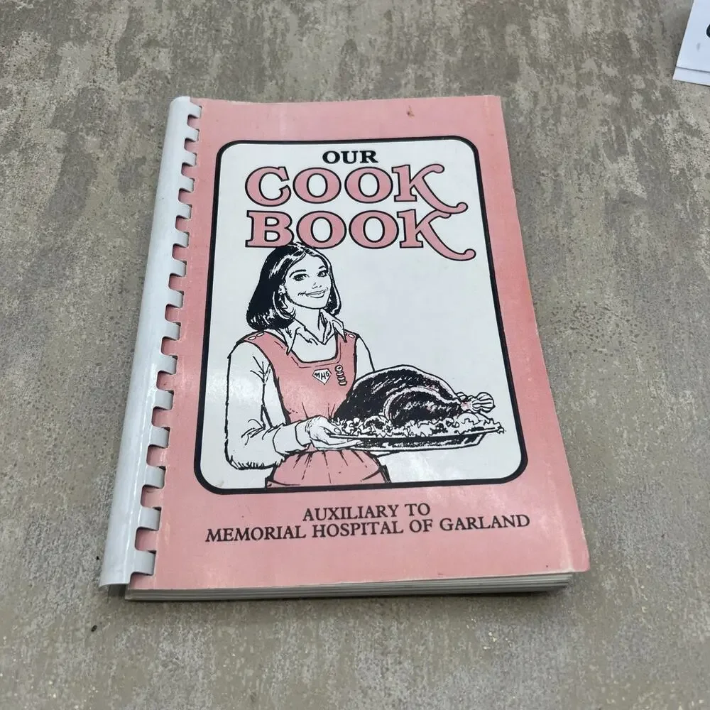 1979 1980s GARLAND MEMORIAL HOSPITAL AUXILIARY COOKBOOK SET VOLUME I and II, TX